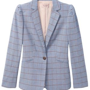 Rebecca Taylor Tailored Windowpane Twill Jacket
